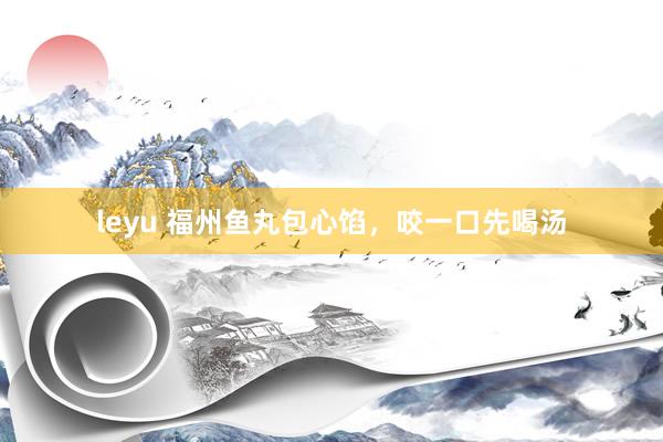 leyu 福州鱼丸包心馅，咬一口先喝汤